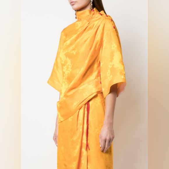 NWT Rosie Assoulin draped neckline blouse - Picture 4 of 7